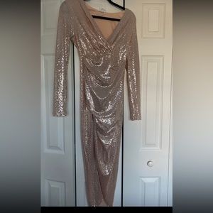 Venus XS pink sequence dress